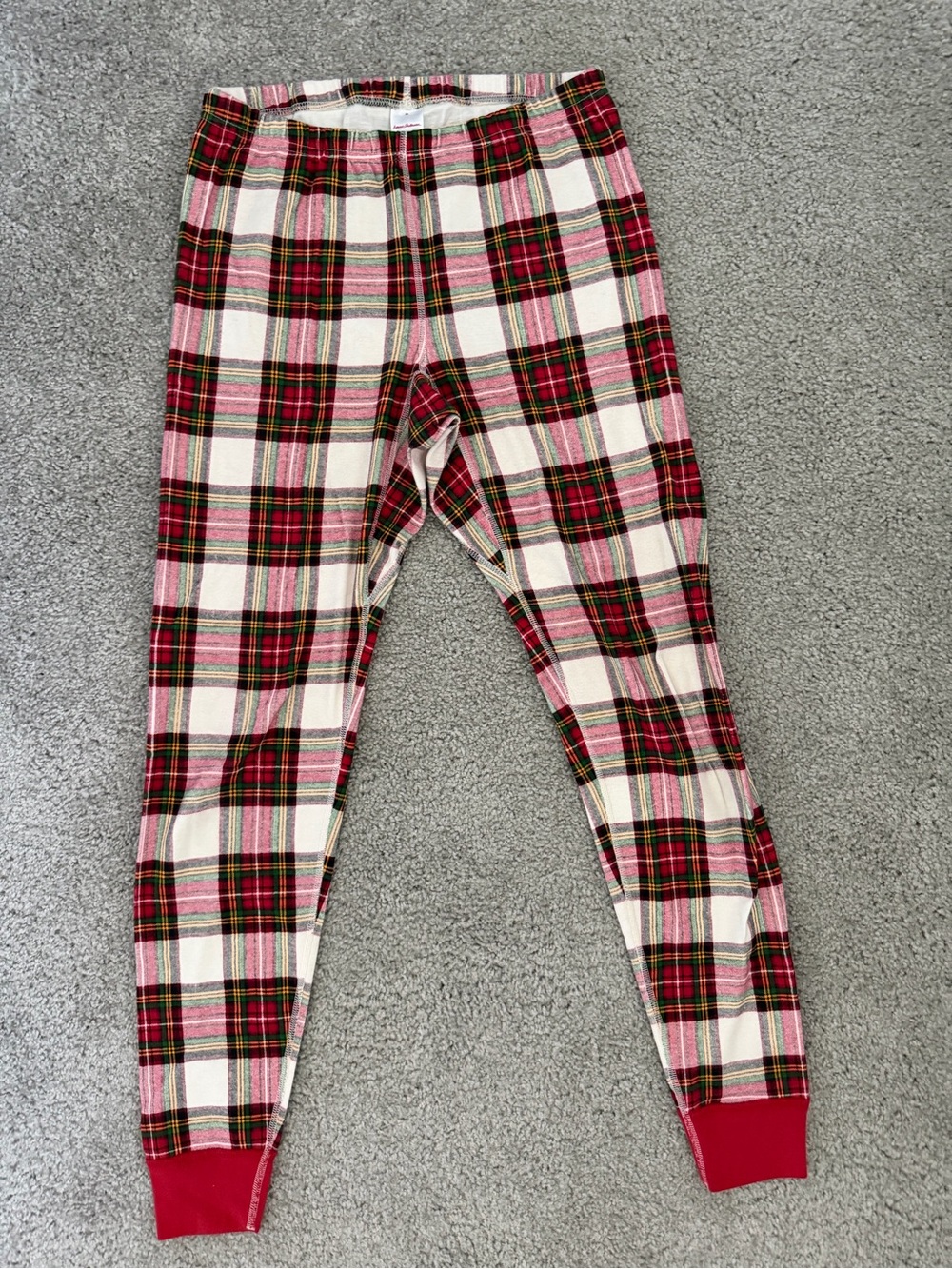 Men’s Hanna Andersson Red and Cream Plaid Long Sleeve Pajama Set Christmas - Picture 6 of 8